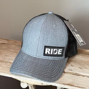 Black and gray RIDE moto hat, nwt